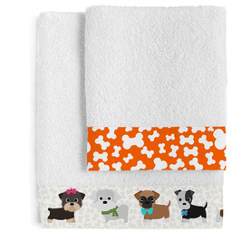 HappyFriday Zestaw ręczników Mr Fox Dogs Wielobarwny 2