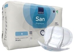 ABENA SAN PREMIUM 6 Pieluchy anatomiczne, 34szt.