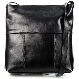 Torebka skórzana listonoszka DAN-A T330 czarna