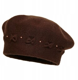 Beret damski AMIRA Brąz