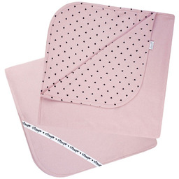 Niemowlęcy kocyk Pled 74x74 w kropeczki pudrowy Nicol,r.ONESIZE