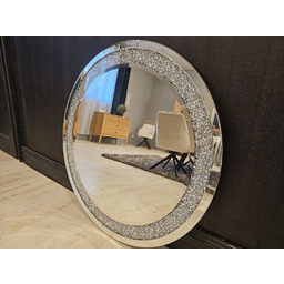 Lustro TIVA 90 cm dekoracyjna rama, styl glamour