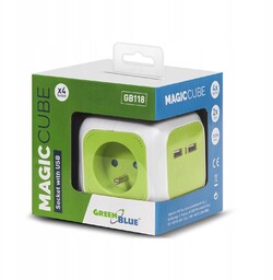 Listwa zasilająca GreenBlue GB118 MagicCube poczwórne gniazdo 2