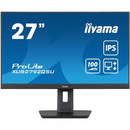 Monitor 27" Iiyama XUB2792QSU-B6 Ips| 2560x1440 (WQHD)|100Hz|0,4ms| Pivot