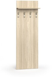 Garderoba z wieszakami PRIMO WOOD, 4 haczyki, półka,