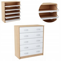 Szafka na buty 5S Biały-sonoma regał na obuwie