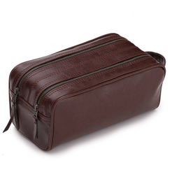 Elegancka skórzana kosmetyczka męska Solier burgundowa