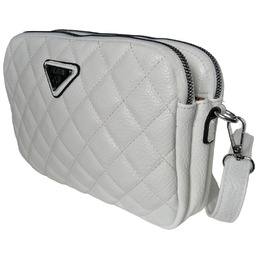 Kuferek Damski, Pikowana Torebka Damska, Biały Pikowany Damski