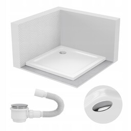 Brodzik prysznicowy kwadratowy 70x70 Slim niski 5 CM