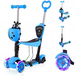 Hulajnoga Balansowa Trójkołowa Dziecięca Biedronka Jeździk Z Koszykiem