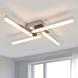 Lampa sufitowa Patrik Lindby, chromowy / srebrny, łazienka,