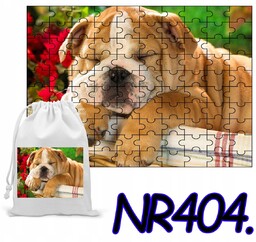 PUZZLE 96 EL. UKŁADANKA DLA DZIECI PIESKI BULDOGI