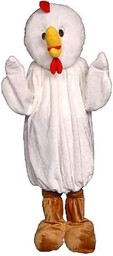 Dress Up America Adult White Chicken Mascot Costume