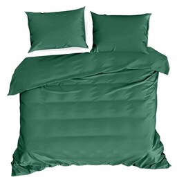 Pościel Z Satyny Bawełnianej NOVA3 180X200 Ciemnozielony