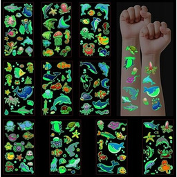 NAKLEJKI ŚWIECĄCE W CIEMNOŚCI OCEAN ZWIERZĘTA DLA DZIECI