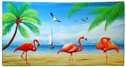 Domarex Ręcznik plażowy Summer Paradise 70x140 Flamingi
