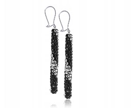 Długie Kolczyki Błyszczące Swarovski Srebro 925