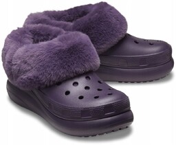 Crocs Damskie Ocieplane Klapki Buty Chodaki Furever Crush