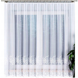 Firana żakardowa Bakaro 300x180cm prosta (gotowa) z obszyciem