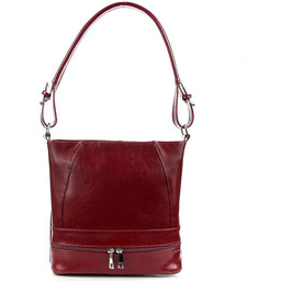 Torebka skórzana na ramię DAN-A T332A bordowa