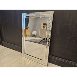 Lustro ZENO 80 cm dekoracyjna rama, geometryczna forma