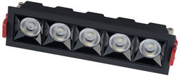 Oprawa sufitowa podtynkowa MIDI LED BLACK 20.7cm 20W