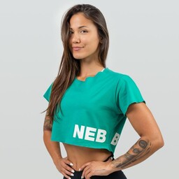 NEBBIA Koszulka damska Crop Top Powerhouse Green