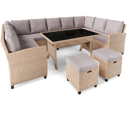 Zestaw mebli ogrodowych Livorno Beżowy/Jasnoszary