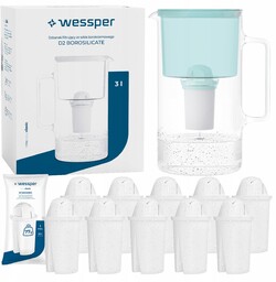 Dzbanek Szklany Wessper D2 Borosilicate 3l 11 Filtr