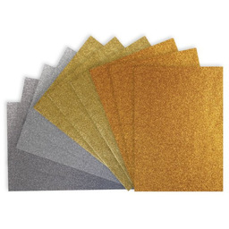 Karton brokatowy A3 150g 10 arkuszy Mix złoto-srebrny