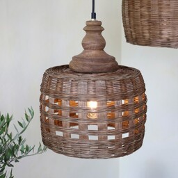Rattanowa Lampa Sufitowa Chic Antique C