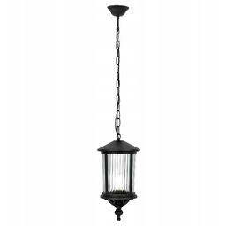 Lampa wisząca zewnętrza na taras balkon czarna ze