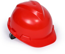 Kask ochronny, 4-punktowy, opakowanie 5 szt., czerwony
