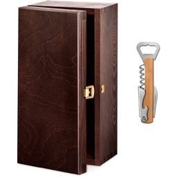 Ekskluzywne drewniane pudełko na kieliszek + GRATIS