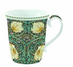 KUBEK PORCELANOWY w PUDEŁKU WILLIAM MORRIS Black