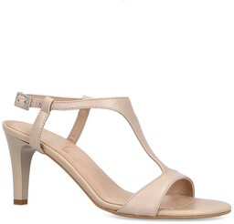 Taneczne sandałki na szpilce - KOTYL 4349/2 PERŁOWE