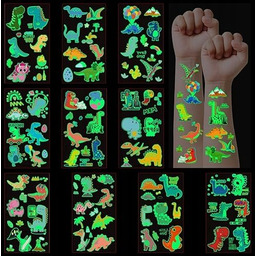 NAKLEJKI ŚWIECĄCE DINOZAURY DLA DZIECI HYPOALERGICZNE 10 SZT