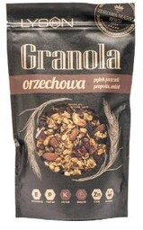 ŁYSOŃ Granola orzechowa z miodem i pyłkiem pszczelim,