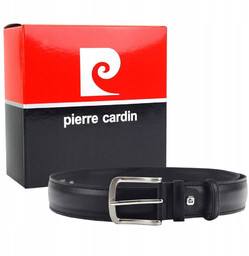 Skórzany pasek męski z klasyczną klamrą - Pierre