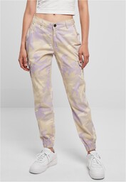 spodnie bojówki damskie HIGH WAIST CAMO lilaccamo-29