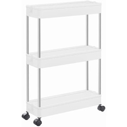 Elior Wąski Regał Biały Na Kółkach Z 3