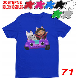 DZIECIĘCA KOSZULKA Z NADRUKIEM DUŻY WYBÓR KOCI DOMEK