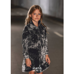 MashMnie Sukienka Acid Wash Grey - 104-110