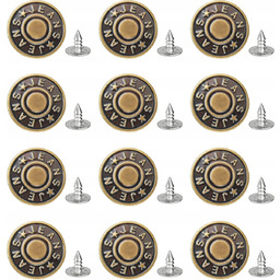 12X Guziki Zestaw Guzików Do Jeansów Kurtki 20Mm