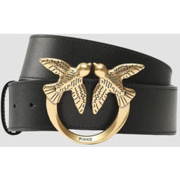 PINKO Czarny pasek damski Love Berry H4 Belt