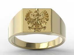 Sygnet z żółtego złota z wizerunkiem orła SJ-24Z