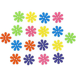 Récréatys 7112 06941 guziki dekoracyjne z nylonu, kwiaty,