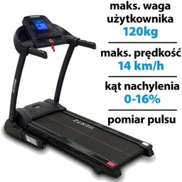 HERTZ FITNESS Bieżnia elektryczna Luna 1470W 14km/h