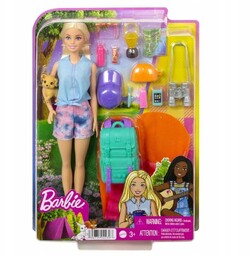 Barbie Malibu na kempingu lalka+akcesoria