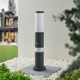 Oświetlenie cokołowe z aluminium Lindby Okari z czujnikiem